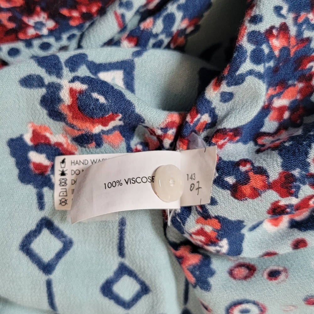 Poupette St. Barth Ilona Maxi Dress Women's M Light Blue Paisley Floral Lightwei - Picture 16 of 16